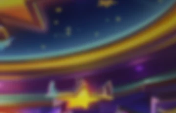 Artwork resmi rr777: langit-langit aula dengan bintang emas dan lampu ungu